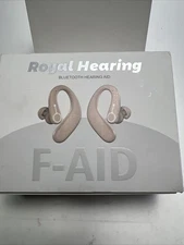 Royal Hearing F-Aid Bluetooth Hearing Aid With Charging Case - Brown