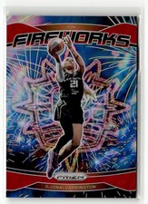 2024 Panini Prizm WNBA #5 DiJonai Carrington Fireworks Prizms Red #/99