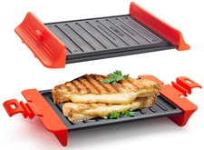 Sandwichera para microondas con grill, tostadora crujiente y limpieza fácil