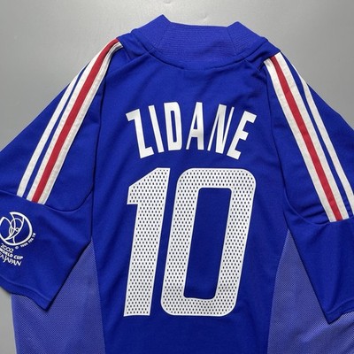 FRANCE ADIDAS 2002 WORLD CUP FOOTBALL HOME JERSEY #10 ZINEDINE