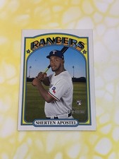 2021 Topps Heritage High Number Sherten Apostel Rookie #603 Texas Rangers RC (X)