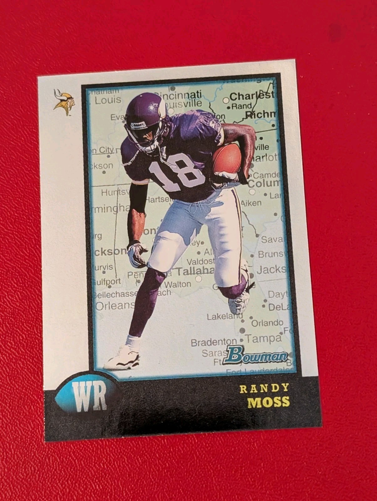 1998 Bowman Randy Moss Interstate Rookie RC #182 Vikings