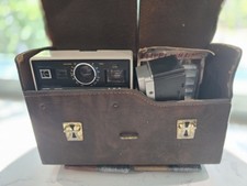 Kodak Instant Film Camera EK4 Flash Brown Vintage 70s Leather Case - Untested