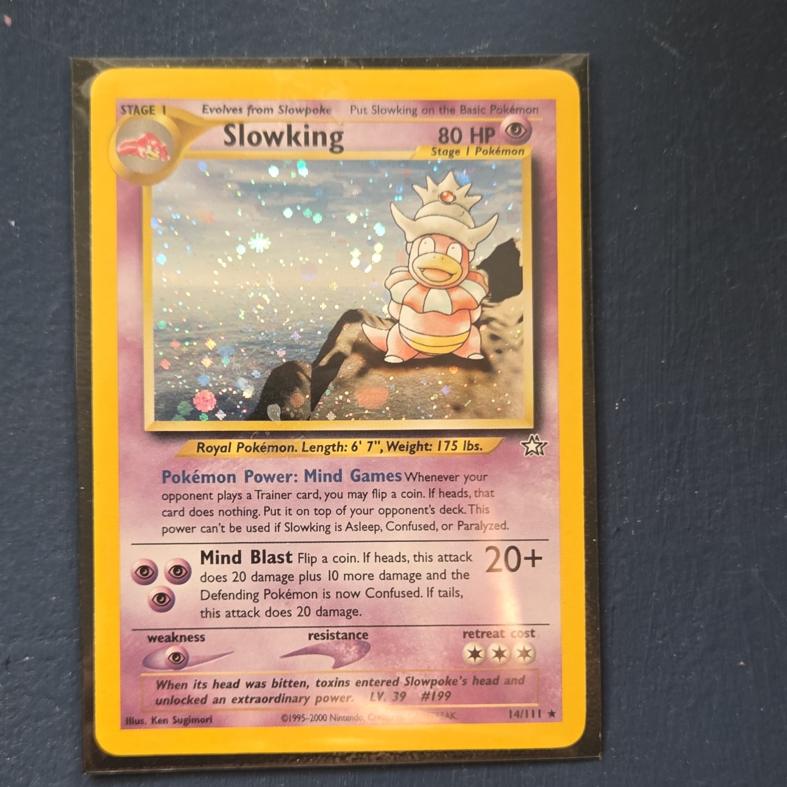 Pokémon Slowking 14/111 Neo Genesis Holo Rare Unlimited English WOTC Card