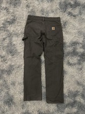 Carhartt Men's Relaxed Fit Workwear Pants 30x30 Gray Cotton Canvas Cargo Pockets