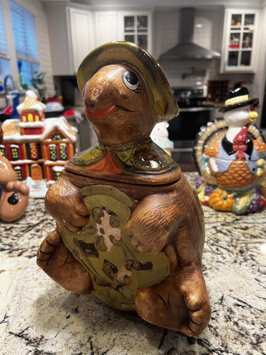 Vintage 1960's California Originals Pottery “Happy-Hippy” Turtle