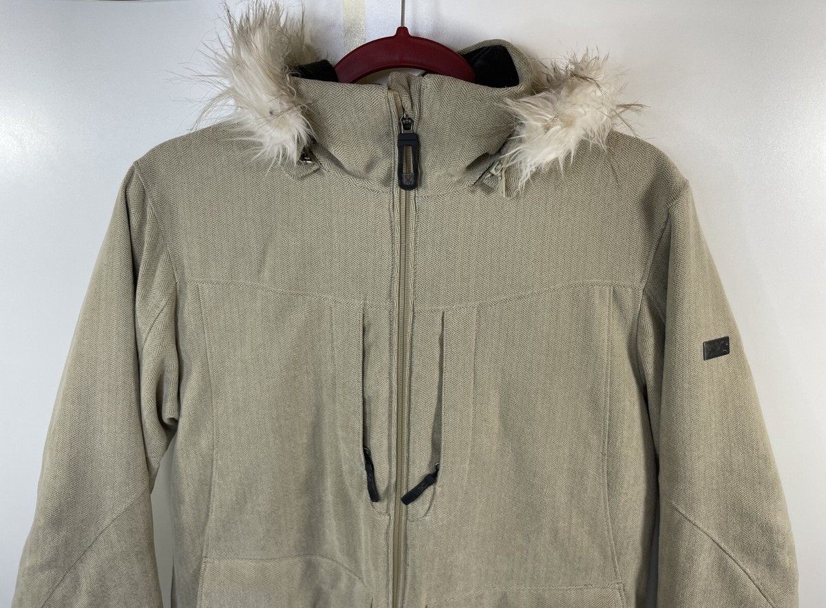 ★78.com★① Spyder Spylon Womens Size 10 Snow Ski Jacket XTL 10,000mm Coat Tan