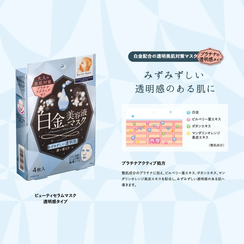 Mascarilla facial reafirmante suero de belleza reparador barrera mandom 4 hojas Foto 2 de 4