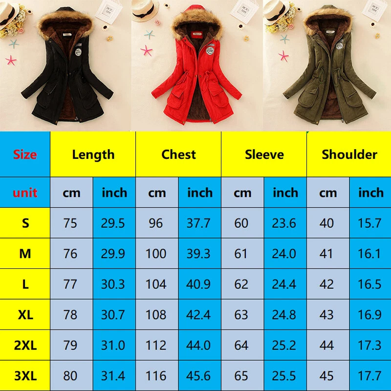 Womens Warm Long Coat Fur Fleece Hooded Jacket Zip Up Winter Parka Coats Outwear - Image 4 of 4