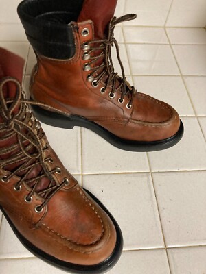 RED WING Vintage 404 Leather Moc Toe Super Sole MEN'S Work Boots