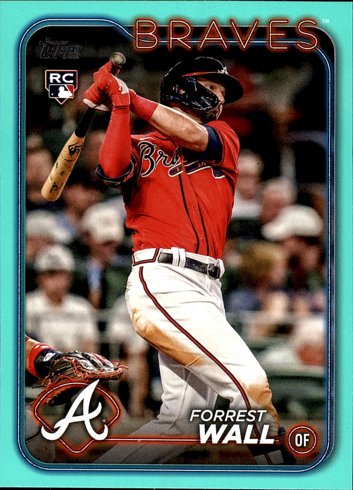 2024 Topps Aqua #391 Forrest Wall RC Atlanta Braves Parallel Rookie Card