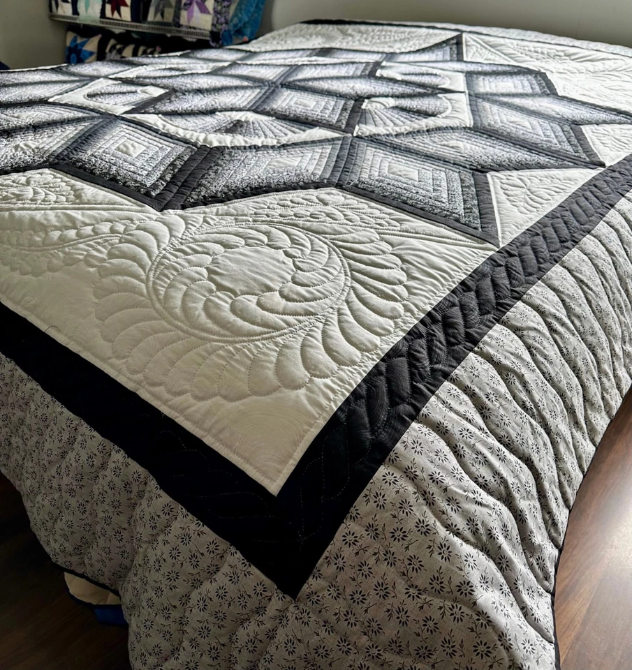 Amish Quilt for Sale Chrysalis Star New Amish King Quilt Amish Queen Quilt - Image 4 of 4