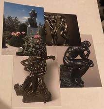 Postcards Auguste Rodin Sculpture Figures The Thinker France Museum Art Bronze