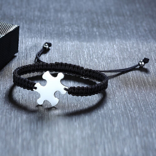 Geflochtenes Schnurband Seil Freundschaft Puzzle Autismus Männer Armband Wiristband Geschenk - Bild 1 von 6