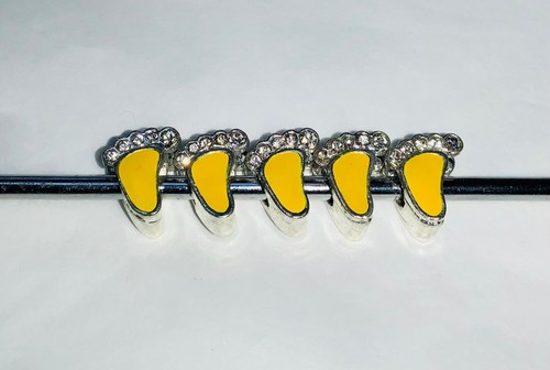 5 METAL & ENAMEL European Large Hole Spacer Beads Various Colours & Styles B - Picture 9 of 41