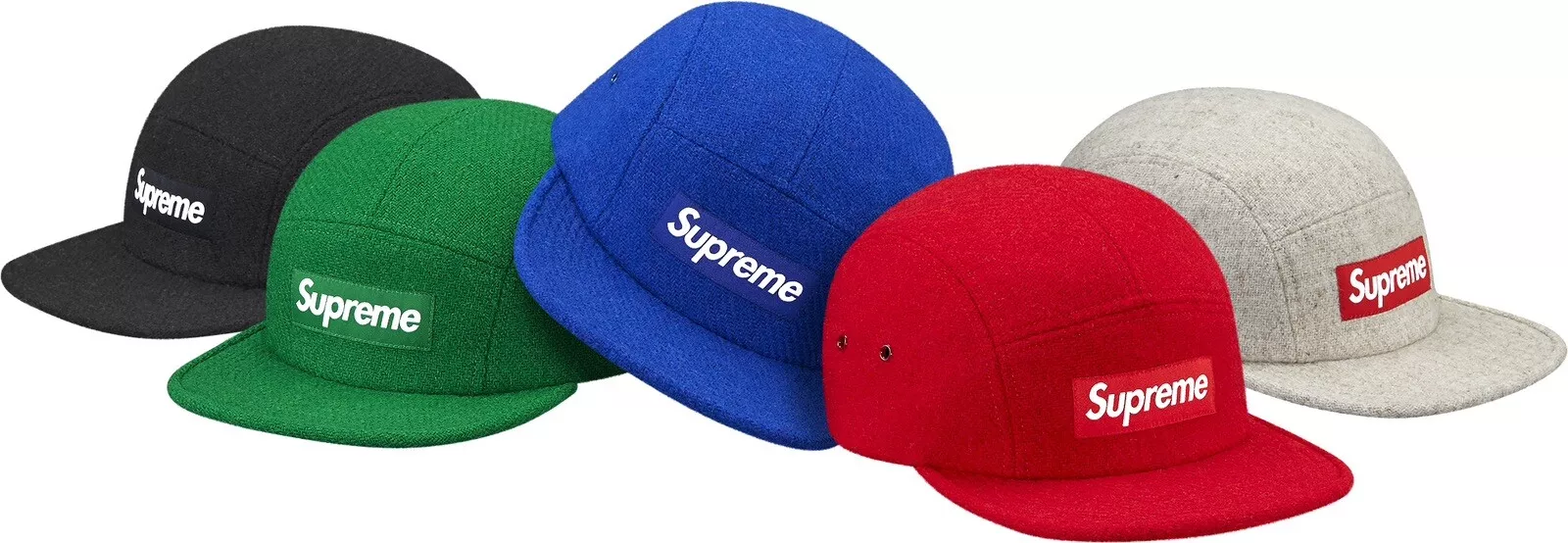CASQUETTE DE CAMP EN LAINE TWEED HARRIS SUPRÊME FW15 BEIGE NEUVE BOÎTE LOGO DEADSTOCK
