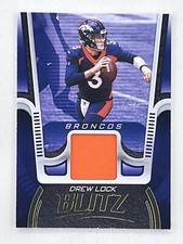 Drew Lock 2021 Panini Playbook Blitz Jersey Relic #BTZ-DLO NFL Denver Broncos