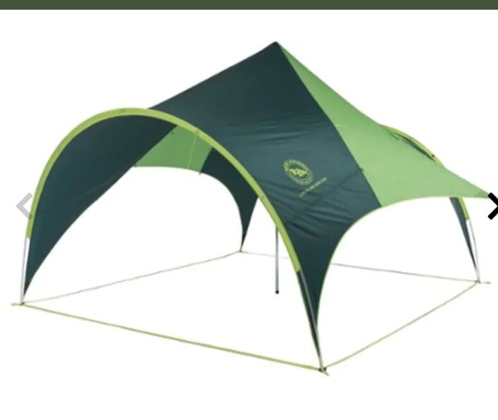 0883) Big Agnes Log Flume Shade Shelter Green Waterproof Aluminum