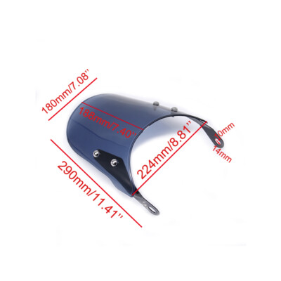 Cupolino Per Triumph Bonneville E T100 - Parabrezza Moto In Alluminio E PC, Nero - Foto 8