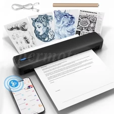 Brand-New PortableThermal Printe Wireless for Travel, 8.5" X 11" US Letter Black