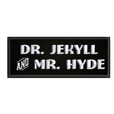Dr. Jekyll & Mr. Hyde Horror Movie Patch 4'' Embroidered Iron-On Applique Scary