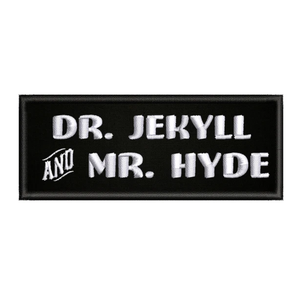Dr. Jekyll & Mr. Hyde Horror Movie Patch 4" Embroidered Iron-On Applique Scary