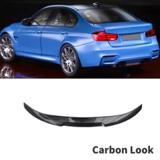 Rear Trunk Spoiler Wing For 2012-2018 BMW M3 F80 F30 3 Series Sedan Carbon Look 
