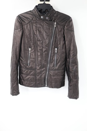 BELSTAFF leather Jacket women’s 40 soft lightweight Biker Moto asymmetrical Zip