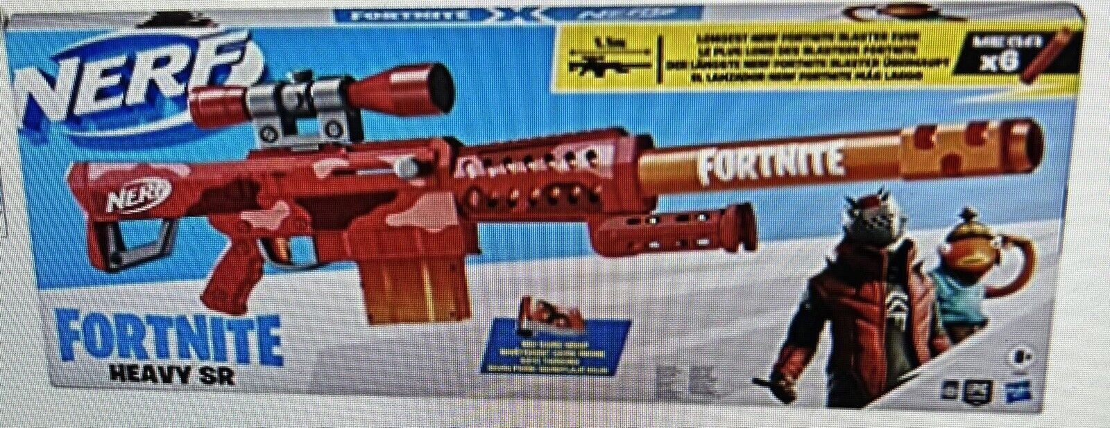 NEW Nerf Fortnite Heavy SR Blaster Sniper Rifle Nerf Guns Boys Toy