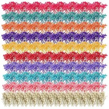 200 Pcs Mini Dried Baby's Breath Flowers Gypsophila Ivory Mixed Color Dried F...