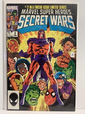 Marvel Super Heroes Secret Wars #2 Magneto Hulk Spider-man 1984 Marvel Comic - A