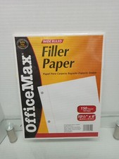 OfficeMax Wide Ruled 150 Sheets Filler Paper New 10.5  X 8  