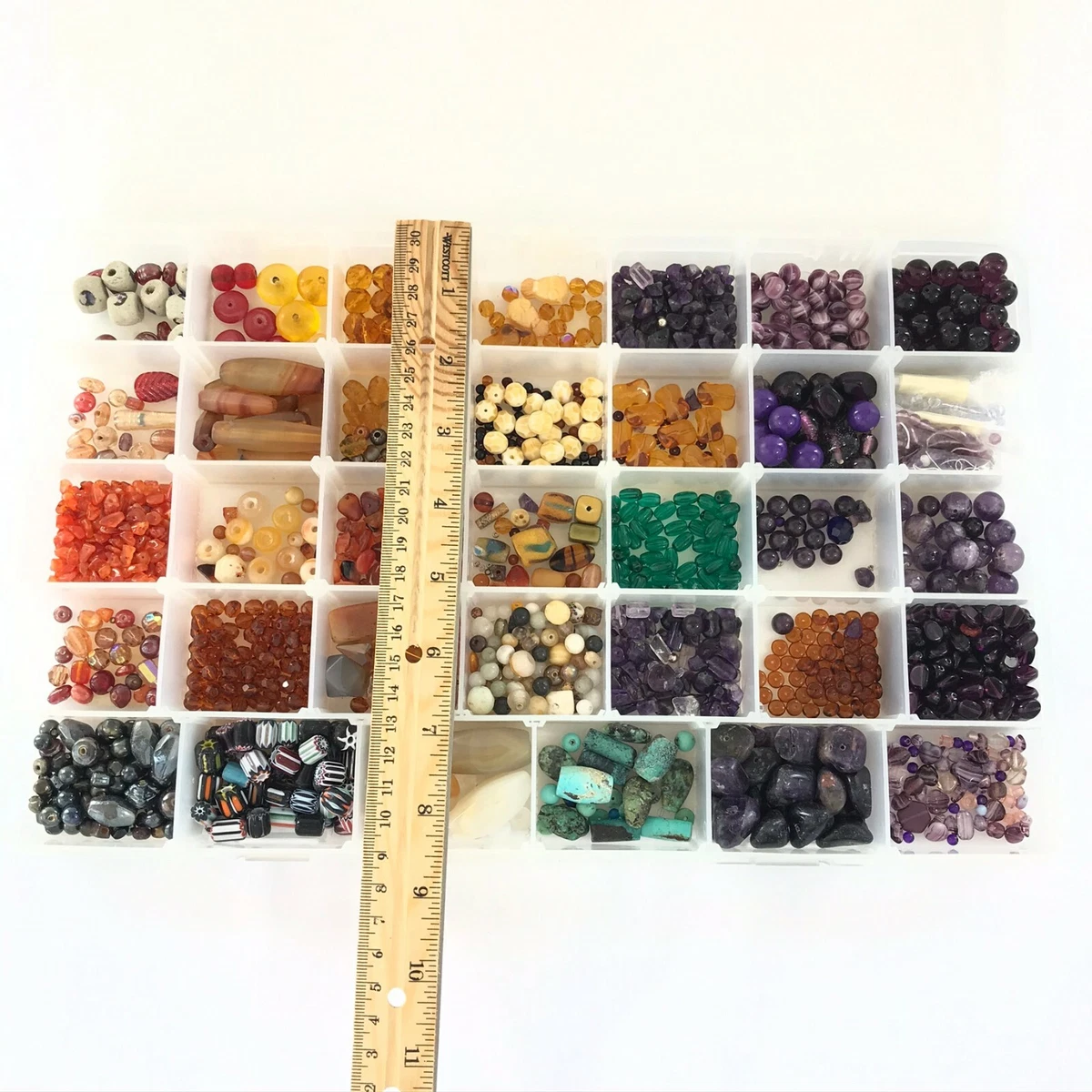 2 Pounds Assorted Beads- Jewelry Making and Crafts w/ container