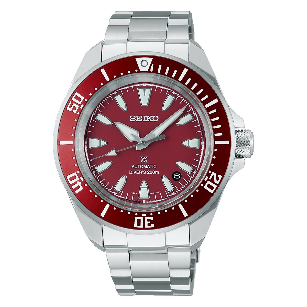SEIKO Prospex Sea Samurai SRPL11K1 Automatic Red Dial Date Display