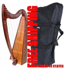 ROSEWOOD HARP Celtic Irish Harp 22 Strings Lap FOLK Diagonal 34"