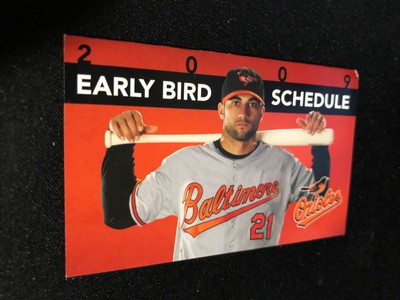 2009 Baltimore Orioles Pocket Schedule 