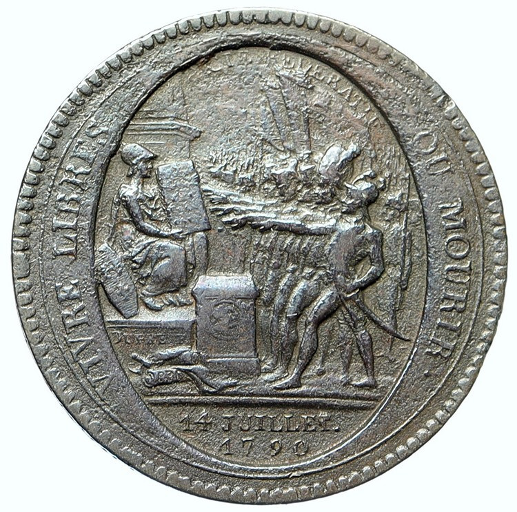 1792 FRANCE French Revolution BASTILLE Day Founding OLD Antique