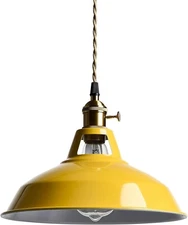 Macaron Yellow Pendant Lights Modern Metal Barn Pendant Light Fixture