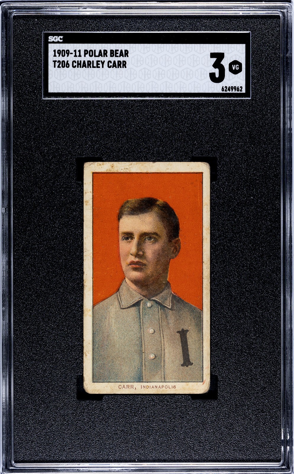 1909-11 T206 Charley Carr Polar Bear SGC 3