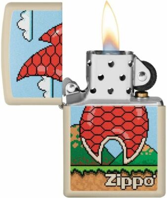 Zippo Windproof Lighter With 8 Bit Design Zippo Logo, 81554, New