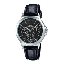 Casio LTP-V300L-1A | Cadran noir classique | Bracelet en cuir | Robe ?l?gante...