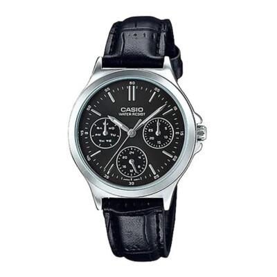 Casio LTP-V300L-1A | Classic Black Dial | Leather Band | Women's Elegant Dress W