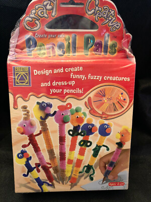 Crazy Creative Toys Pencil Pals Kit - Design & Create Funny Fuzzy Creatures New
