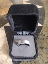 🔥 Tungsten Carbide Wedding Band Ring - Brushed Silver Mens Jewelry Size 10