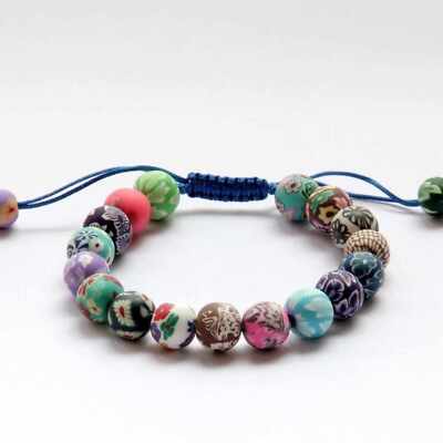 Soft porcelain Bracelet Buddha Beads Yoga Energy cuff men mala
