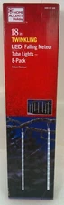 Home Accents Holiday 8Ct 18 in Twinkling LED Falling Dripping Meteor Tube Lights