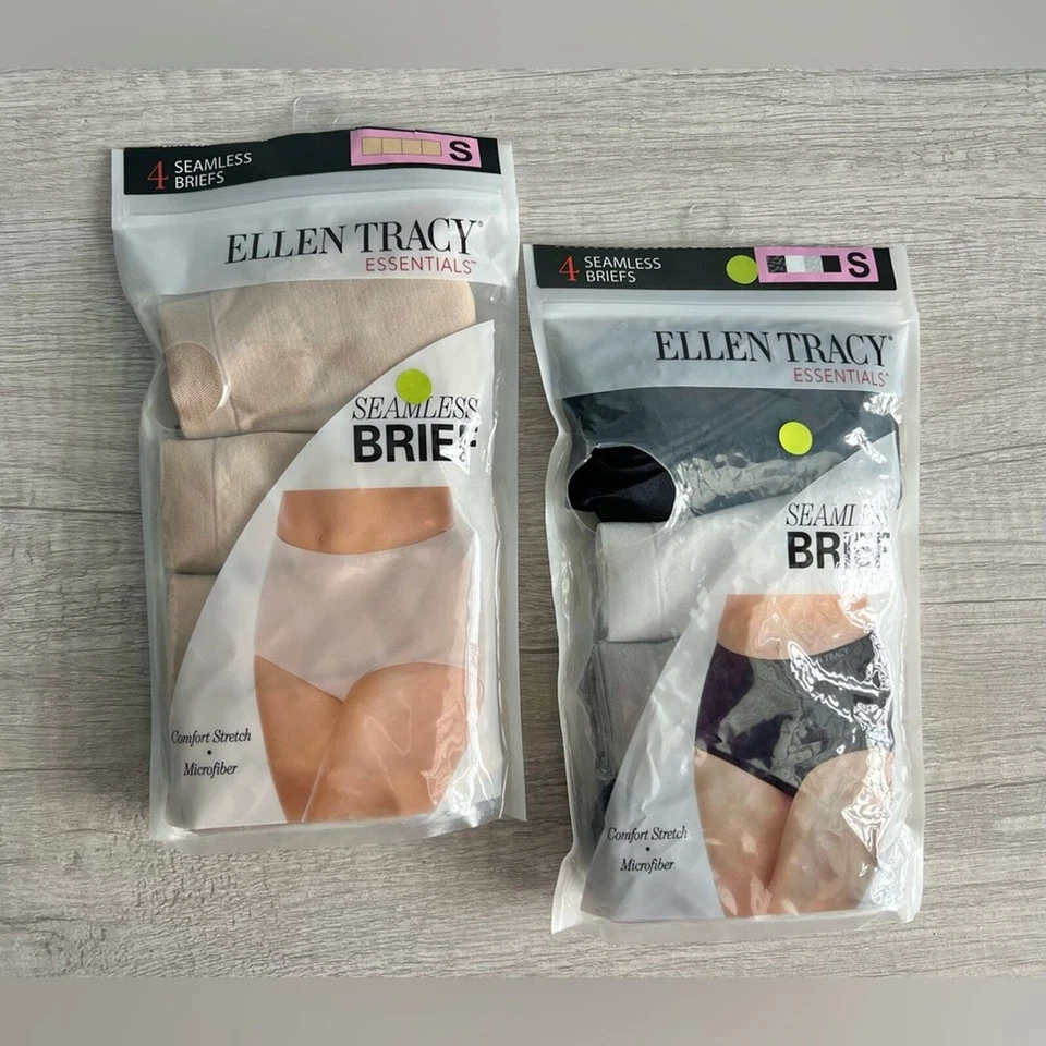 2 paquetes - Calzoncillos sin costuras Ellen Tracy para dama - Pequeños Foto 2 de 4