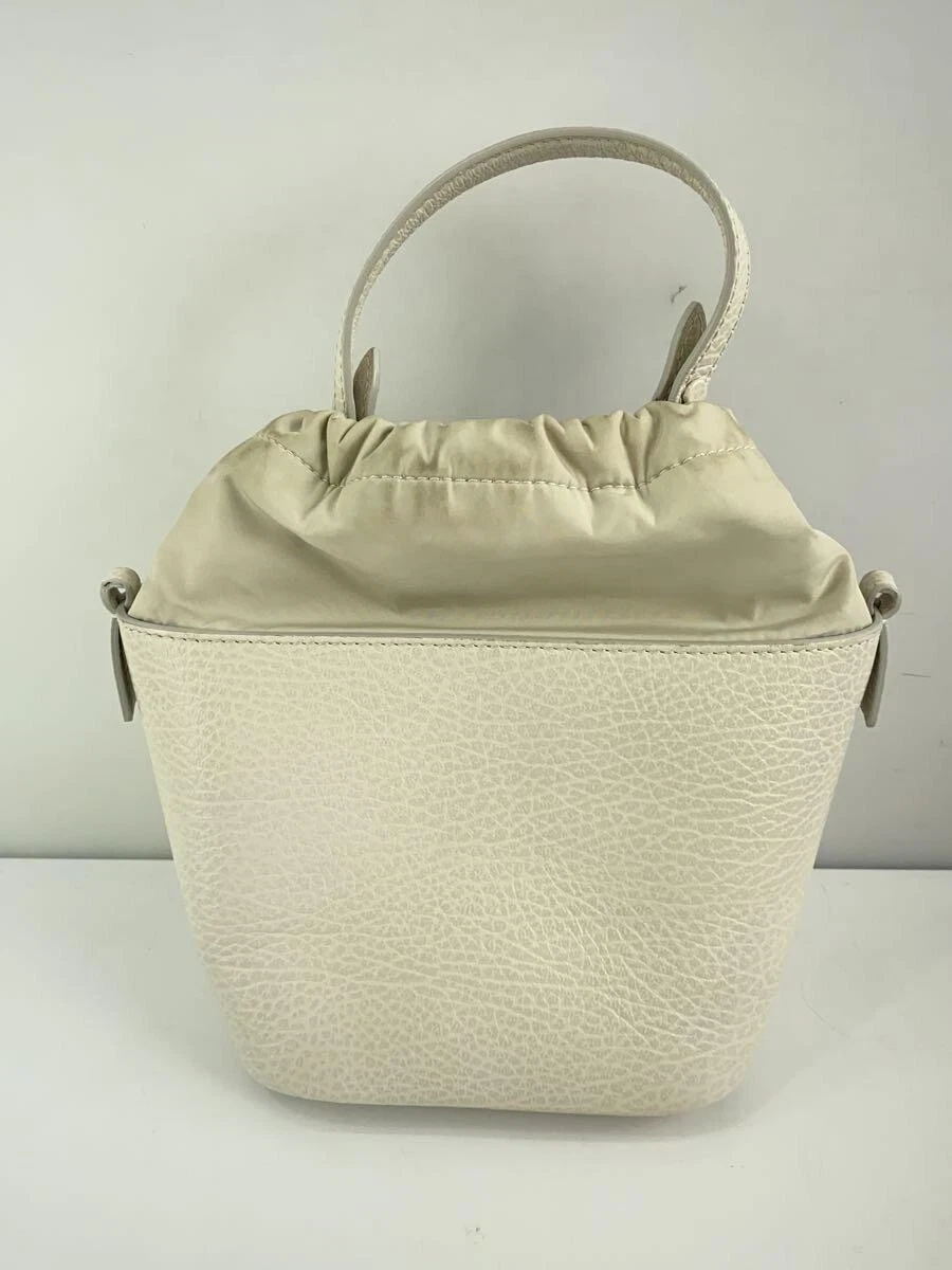 Borsa a tracolla Maison Margiela in pelle 2 vie 5Ac secchiello bianca borsa donna originale LT