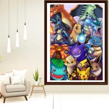 Pikachu Dragonite Charmander Eevee Pokeart Canvas Wall Art Home Decor