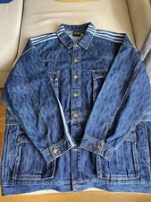 Adidas Originals X Ivy Park Monogram Denim Loose Track Jacket Unisex L